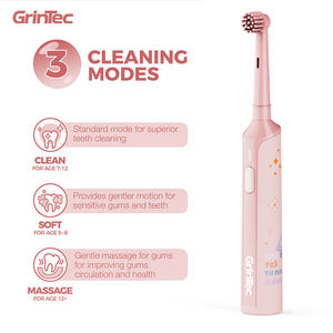 Aanpasbare Elektrische Tandenborstel Voor Kinderen Tweetalige Instructies <span class=keywords><strong>3</strong></span> Modi Type C Opladen Kinderen Sonische Tandenborstel - Product Image 2