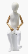 Maniquí de pie de fibra de vidrio para niños con cabeza de huevo - Product Image 3