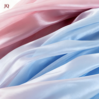Tissu sergé à mémoire de forme anti-boulochage en crêpe de soie 100 % polyester, extensible thermocollant, séchage rapide, effet vague d'eau, brillant, tulle organza pour filles
