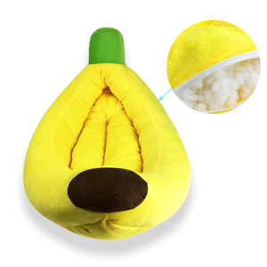 Cama lavable de espuma viscoelástica para perros, venta al por mayor, forma de plátano, camas divertidas para mascotas, nido calmante para perros, gato, mascota, cama para dormir profundo - Product Image 3