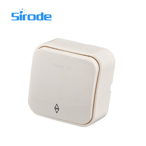 Sirode 8002 Series Europa Estándar Moderno Seguro y duradero Diseño elevado Placa de <span class=keywords><strong>PC</strong></span> de color beige 1 Gang 2 Pin Interruptor de pared para residencia - Product Image 5