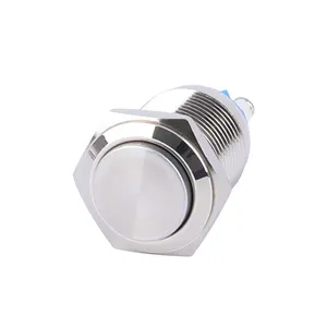 16mm car door push button switches electric waterproof self return momentary stainless steel metal push button switch for home