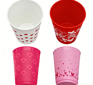 Gobelets en plastique personnalisés en forme de cœur de 16 oz en PP réutilisables pour événements festifs et cadeaux de fête pour enfants - Product Image 4