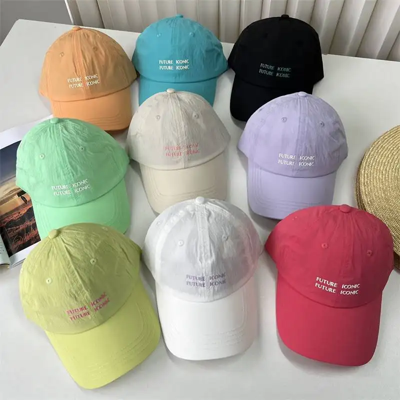 Sombrero para niños, Golf blanco con malla de cuerda, poliéster ligero, gorra de 6 paneles, Spray para sombreros, bordado, gorra de béisbol deportiva impermeable