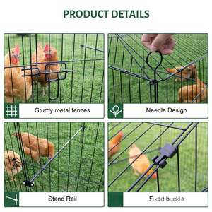 Cages à poulets, canards et lapins pliables et détachables avec tissu imperméable, cages à poulets d'extérieur, cages d'élevage de volailles - Product Image 4
