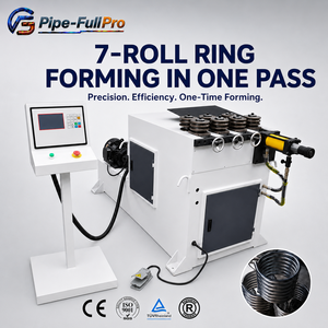 High Speed One-Pass 7-Roll Ring Forming Machine Automatic <b>Metal</b> Tube Coil and Spiral Bending Machine - Product Image 1