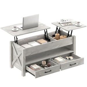Nuevos muebles modernos minimalistas contemporáneos, mesas <span class=keywords><strong>de</strong></span> <span class=keywords><strong>centro</strong></span> <span class=keywords><strong>de</strong></span> madera superior lifu expandibles grises para sala <span class=keywords><strong>de</strong></span> estar - Product Image 1