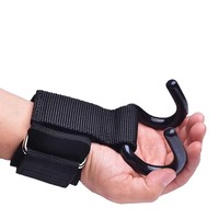 Crochets d'haltérophilie antidérapants Sangles de maintien du poignet Équipement de musculation Fitness Set Pull-up Deadlift Assist Hook