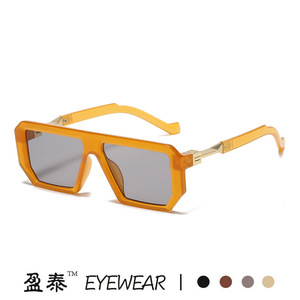 Eyewear <b>Square</b> <b>Sunglasses</b> UV400 Plastic Metal Frame Unisex Street Style - Product Image 2