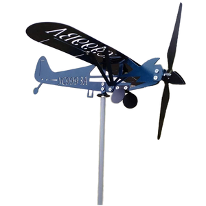 Ornement de jardin d'extérieur, avion en métal, ventouse à <span class=keywords><strong>vent</strong></span>, <span class=keywords><strong>moulin</strong></span> à <span class=keywords><strong>vent</strong></span>, ventouse à <span class=keywords><strong>vent</strong></span>, décorations de jardin résistantes aux intempéries - Product Image 1