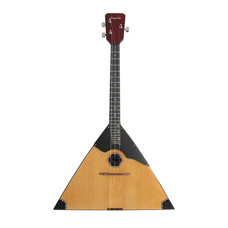 Vendita diretta in fabbrica legno di abete 3 corde russo balalaika strumenti a corde per chitarra triangolare