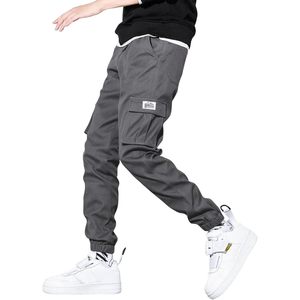 Pantalones Cargo Casuales para Hombre, Cintura Elástica con Cordón, Pantalones Deportivos Ajustados, Múltiples Bolsillos, Tela Oxford Transpirable - Product Image 1