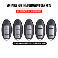 Étui de protection léger en ABS de luxe pour clé de voiture Nissan Infiniti Q50/QX50/QX60 et modèles compatibles