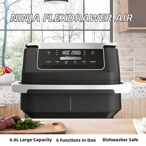 Friteuse à air <span class=keywords><strong>Ninja</strong></span> FlexDrawer Small Air Fryer Double Panier en Plastique, Capacité 6,6 L, Appareil de Cuisine Multifonction 6-en-1 - Product Image 2