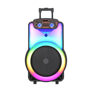 KYYSLB 200W 12 pouces Caisson de basses actif Haut-parleur avec lumière cool Audio extérieur Portable Haut-parleur stéréo Bluetooth pour la maison <span class=keywords><strong>Lecteur</strong></span> de musique - Product Image 2