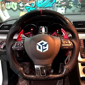 Volant en fibre de carbone pour Volkswagen VW <span class=keywords><strong>Golf</strong></span> MK7 7.5 GTI GTD <span class=keywords><strong>GTE</strong></span> R 2013-2020 Volant Polo GTI Tiguan Passat DSG - Product Image 6