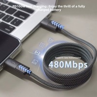 Câble USB magnétique tressé en nylon 4 en 1, charge rapide 100W, connecteur en alliage de titane, transfert de données rapide, personnalisation possible
