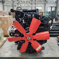 Ensemble moteur DCEC 4BTA3.9-C100 100HP 4 cylindres 4 temps à démarrage électrique EPA Tier 2 pour mini-excavatrice