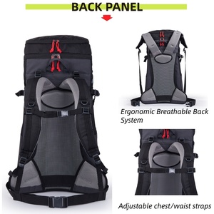 Mochila de Senderismo de 40L Personalizada OEM, Mochila Resistente para Exteriores con Accesorios para Bastones de Trekking y Correas para Equipo - Product Image 4