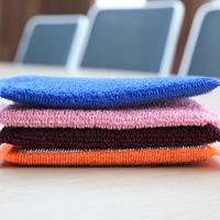 Éponge abrasive en fibres métalliques multicolores pour la vaisselle, le nettoyage des casseroles, des éviers et des surfaces quotidiennes à la maison