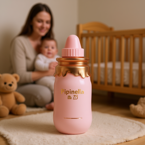 Biberón Pipinella de boca ancha de silicona sin BPA de 0 a 12 meses con forma de calabaza pequeña - Product Image 2