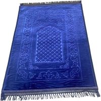 Großhandel 70*110cm Mehrfarbiger Moderner Handgefertigter Umweltfreundlicher Gebetsteppich Geschenkset Premium Türkischer Dicker Muslimischer Einfarbiger Samt