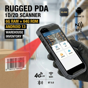 6G 64G <span class=keywords><strong>Android</strong></span> 13 Rugged <span class=keywords><strong>PDA</strong></span> 5.5インチハンドヘルド倉庫在庫NFCリーダー1D 2Dスキャナー2G/3G/4G/WiFi/BTデータコレクター - Product Image 1