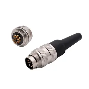 M16 IP67 Waterproof 3 4 6 8 9 14Pin Female Flange Mount Circular Connector With Cable
