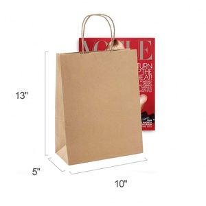 Bolsa de Regalo de Papel Marrón de Lujo, Personalizable, para Bodas, Compras, Comida, Ropa, Supermercado, Exposiciones - Product Image 3