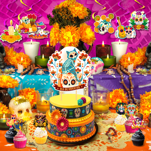 Nicro Diseño Original Fiesta Mexicana Suministros para fiestas Die <span class=keywords><strong>De</strong></span> <span class=keywords><strong>Los</strong></span> <span class=keywords><strong>Muertos</strong></span> Tema Banner Cake Toppers Set Día <span class=keywords><strong>de</strong></span> <span class=keywords><strong>los</strong></span> <span class=keywords><strong>muertos</strong></span> Decoración - Product Image 6
