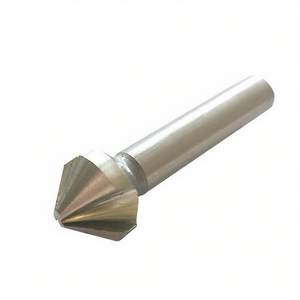 Foret conique à 90 degrés HSS TA1230 DIN 335 C à 3 cannelures, queue cylindrique, pour perçage de métaux - Product Image 2