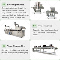 Poulet Nagget Processus 1000KG Faire Machine Ligne De Production De Pépites Patty Patty Maker Forme Mach