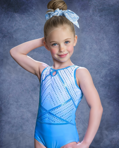 Гимнастический купальник из спандекса с индивидуальным принтом для девочек, для тренировок и занятий - Product Image 4