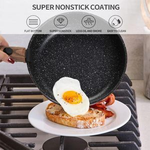 Ensemble de casseroles et poêles à induction avec poignée amovible - Ensemble de 10 ustensiles de cuisine antiadhésifs, ustensiles de cuisine empilables en granit noir pour camping-car - Product Image 3
