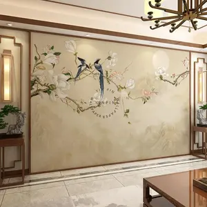 Новые китайские цветы и птицы 3d обои Наклейка Настенная бумага для гостиной