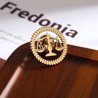 Broche de Acero Inoxidable con Diseño Geométrico Circular para Hombre, Accesorio de Moda para Traje, Broche de Flor para el Pecho, con Certificación CE