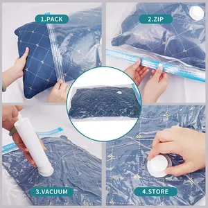 Large Home Organizer Space Saver Bag High Quality Vacuum Compression Seal Storage Bags With Hand Pump