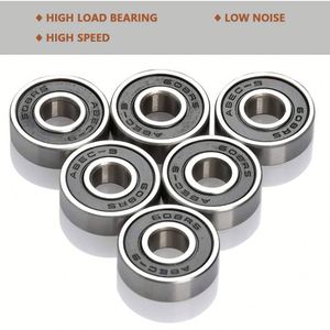 Rodamiento de Bolas para Patineta Abierto 608 2RS ABEC9 de Acero Cromado C3, Suave y Silencioso, para Patines en Línea - Product Image 6