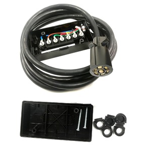 Cable de alimentación para remolque de 7 núcleos, estilo americano, negro, de 8 pies con caja de conexiones, conexión eléctrica para RV - Product Image 2
