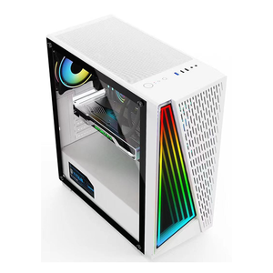 Hongyi C3 torres de vidrio templado <span class=keywords><strong>Gamer</strong></span> <span class=keywords><strong>ATX</strong></span> PC gabinete de juegos de escritorio Macro <span class=keywords><strong>ATX</strong></span> <span class=keywords><strong>caja</strong></span> de computadora Gaming Case MATX chasis con ventilador RGB - Product Image 2