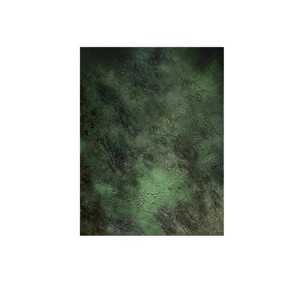 Pintura al Óleo Abstracta, Más que Solo Verde, Marco Marrón Oscuro, Rectángulo, Impresionismo, Lienzo Decorativo para Sala de Estar - Product Image 3