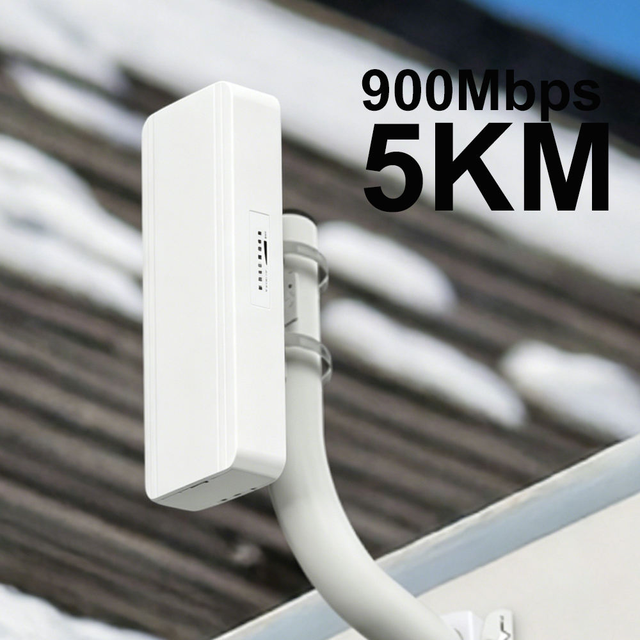 5KM 5.8G Outdoor WIFI Access Point Wireless Bridge 900Mbps Long Distance Transmission WIFI Antenna Repeater