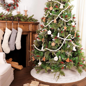 Falda <span class=keywords><strong>de</strong></span> <span class=keywords><strong>árbol</strong></span> <span class=keywords><strong>de</strong></span> <span class=keywords><strong>Navidad</strong></span> <span class=keywords><strong>de</strong></span> 48 pulgadas, falda <span class=keywords><strong>de</strong></span> <span class=keywords><strong>árbol</strong></span> <span class=keywords><strong>de</strong></span> punto con borde <span class=keywords><strong>blanco</strong></span>, faldas <span class=keywords><strong>de</strong></span> <span class=keywords><strong>árbol</strong></span> Vintage, decoraciones navideñas rústicas <span class=keywords><strong>de</strong></span> granja - Product Image 3