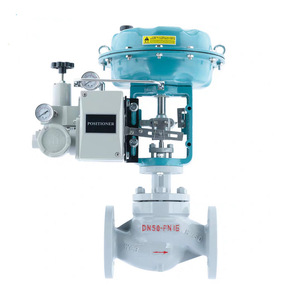 Vanne de régulation pneumatique à diaphragme Songjiang DN50 PN16 en acier moulé pour vapeur haute température et huile de transfert de chaleur - Product Image 1