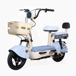 Trottinette électrique légère pour femme, 14 pouces, deux roues, moteur brushless 350W, batterie plomb-acide 12Ah, fourche à suspension avant, moyeu arrière numérique - Product Image 2