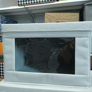 Boîte de rangement pliable NAGUAN en lin fin de haute qualité avec fenêtre transparente, série Real Shot pour la maison - Product Image 3