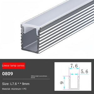 แถบไฟอลูมิเนียม LED ติดเพดานแบบแท่ง T5พื้นผิวแบบอัดขึ้นรูปโปรไฟล์อุตสาหกรรมสีดำตามสั่ง - Product Image 2