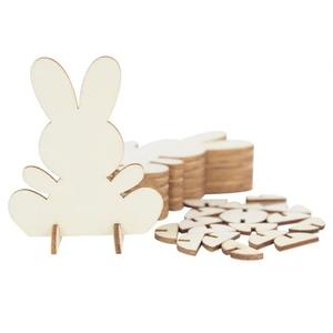Sculpture en bois tridimensionnelle <span class=keywords><strong>Lapin</strong></span> de Pâques, artisanat DIY pour enfants, à peindre, pour fête, petit <span class=keywords><strong>lapin</strong></span> - Product Image 2