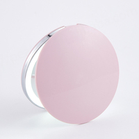 Round Mini Travel Pink Small White Portable Foldable Makeup Led Pocket Mirror with Light