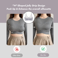 Soutien-gorge sans fil personnalisé pour femmes, col en V, push up, bralettes de sport rembourrées, respirantes et sans couture